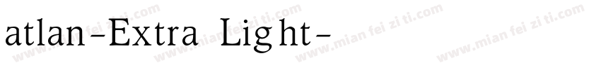 atlan-Extra Light字体转换